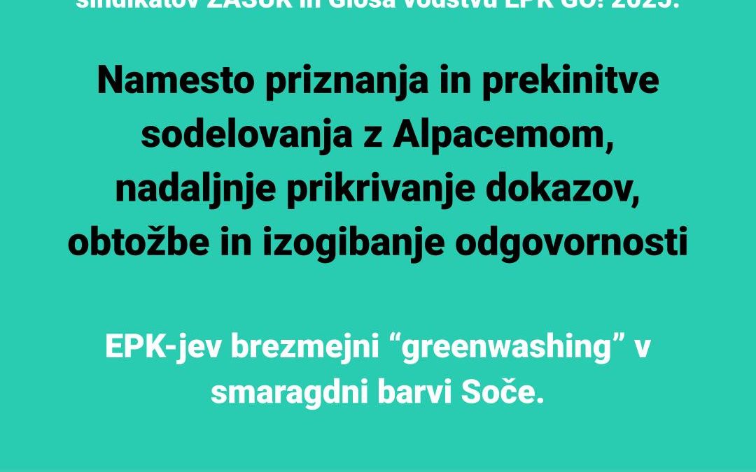 Namesto priznanja in prekinitve sodelovanja z Alpacemom, nadaljnje prikrivanje dokazov, obtožbe in izogibanje odgovornosti
