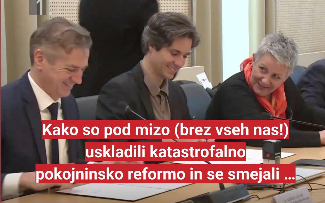 Tiskovna konferenca borbenih sindikatov ZSSS o zgolj navidezno usklajeni pokojninski reformi